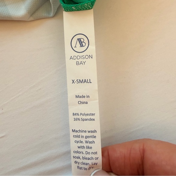 New ADDISON BAY Kelly Green Pleated Sea Island Tennis Mini Dress Size XS $168 - Picture 8 of 8